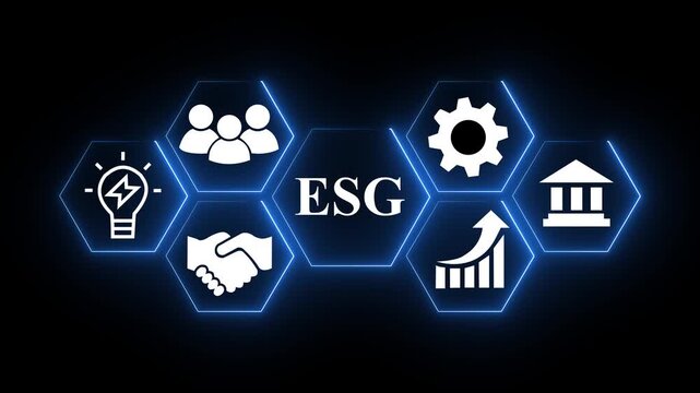Artificial intelligence agents network connecting diverse business functions including security. Business growth. Blue color icon on black background.