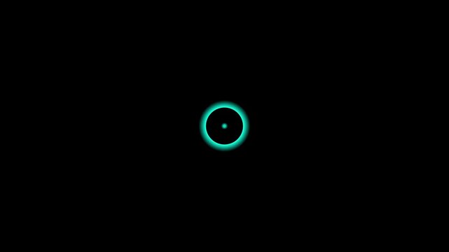 Animation of a touch gesture by a circle and expanding wave icon. 