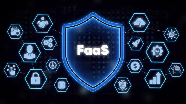 Faa s function as a service concept with digital shield and network connectivity faas desi