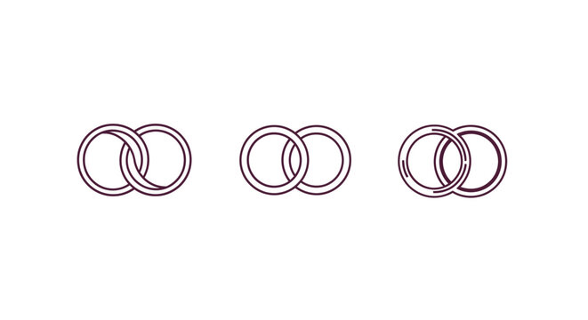 Three Interlocking Rings Symbol Design.