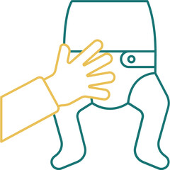 Fototapeta premium Diaper Change Icon