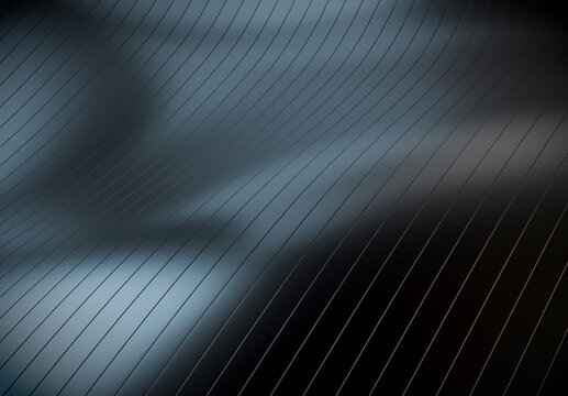 Abstract Black Metallic Curved Wave Lines Background