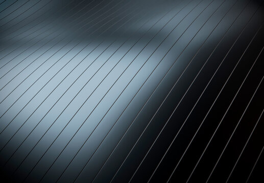 Abstract Black Metallic Curved Wave Lines Background