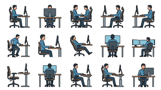 Industrial of Office Workers in Various Ergonomic and Collaborative Computer Workstation Setups