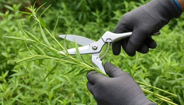 Pruning Bitter Chirayata Stems with Precision Tools