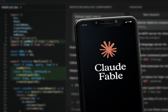 Cali, Colombia - July 2 2026: Claude Fable AI coding assistant displayed on smartphone screen