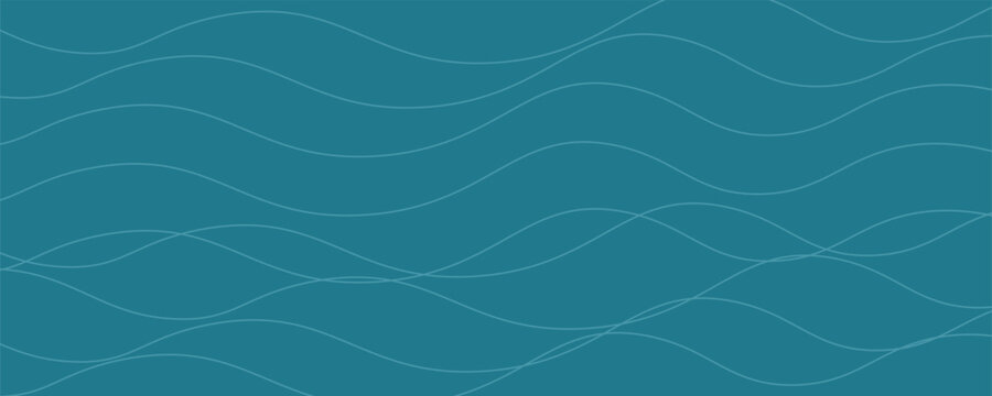 Seamless wave pattern. Water waves. Wavy lines