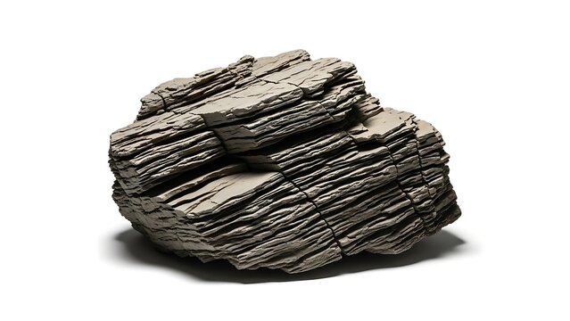 A stack of graphite mineral specimen
