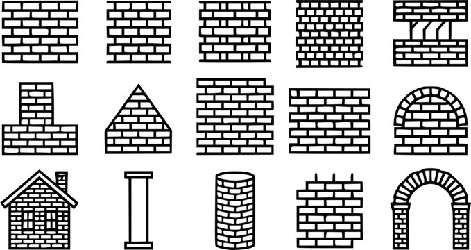 Abstract pattern of a red brick wall texture with a soft gradient effect on a white background, representing creative masonry brickwork, geometric design, and modern background elements.