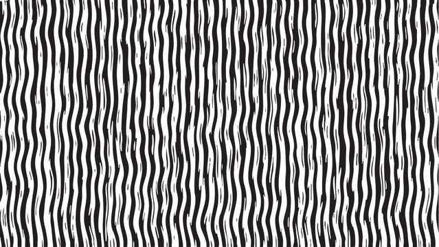 Black and white zebra print vector illustration with wavy stripes pattern design graphic