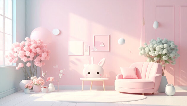 Cute Pink Nursery Room