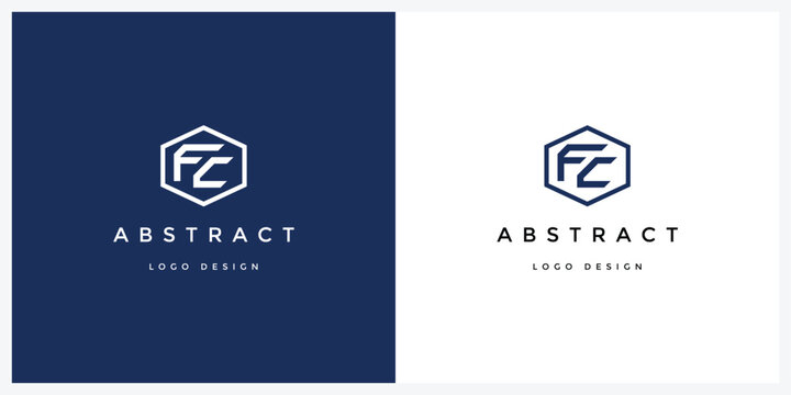 Initial letter CF FC queen Luxury Minimalist Elegant Monogram rounded shape design. Branding and Technology Logos. Flat Vector Logo Design Template Element. 