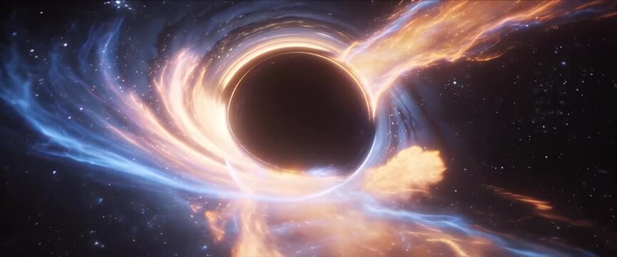 Space nebula galaxy cosmos vortex of stardust and stars in deep universe orbit cosmic light tunnel gravity swirl abstract energy fantasy art mysterious black hole scene