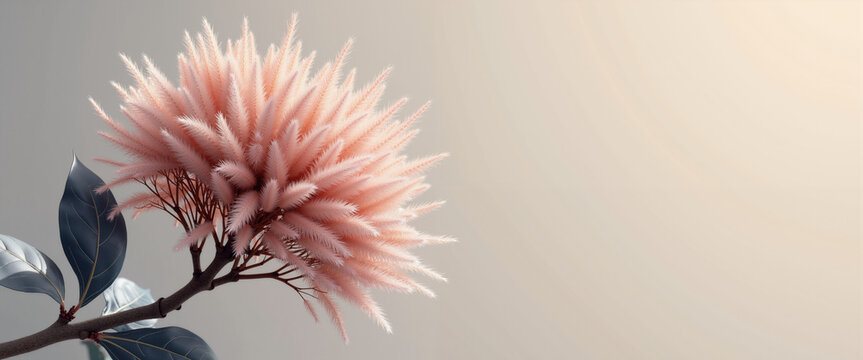 Cotinus coggygria flower isolated for botanical design and education