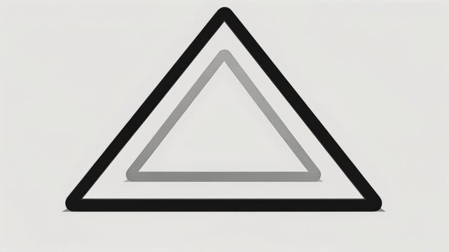 Minimalist motion graphic featuring shifting triangular outlines