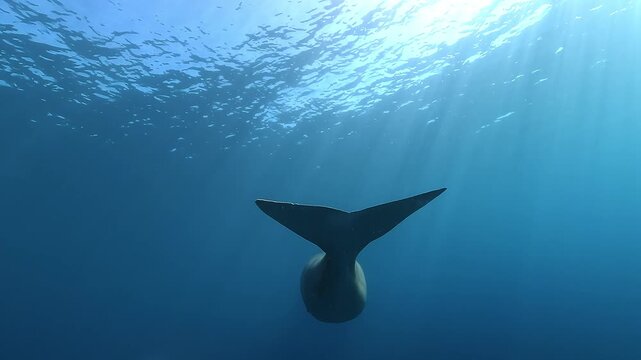 Dugong dugon swims calmly in profile through a crystal clear turquoise lagoon. Check the gallery for similar footages