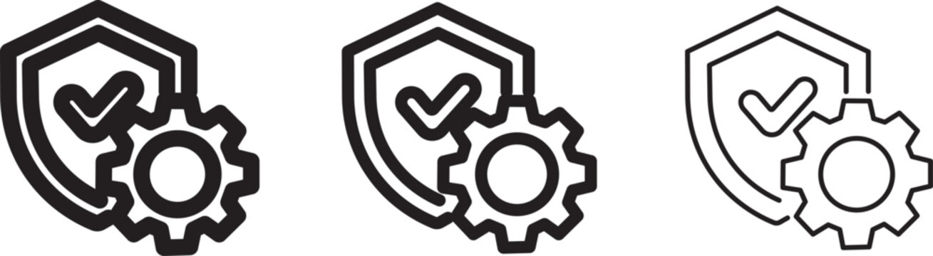 Reliability icon set multiple style vector