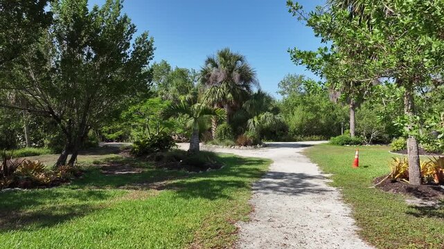 walking on path in Punta Gorda Nature Park