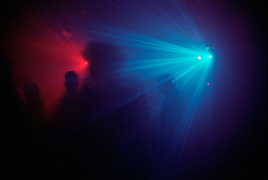 Silhouette in Laser Light at party