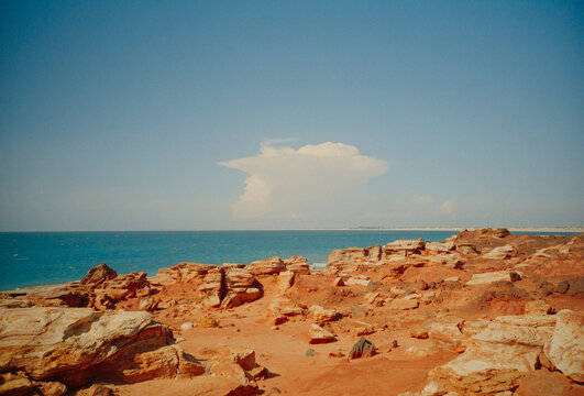Red Rocky Coastline at Broome, Western Australia