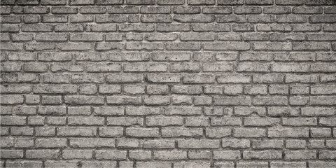 Obraz premium Gray brick wall surface with uniform rectangular masonry pattern showing rustic architectural texture perfect for industrial design background
