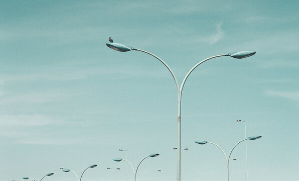 Streetlight Repetition Sky