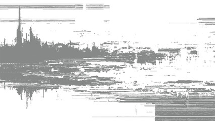 Fototapeta premium abstract grey grunge brush stroke texture on white distressed background with weathered horizontal paint streaks