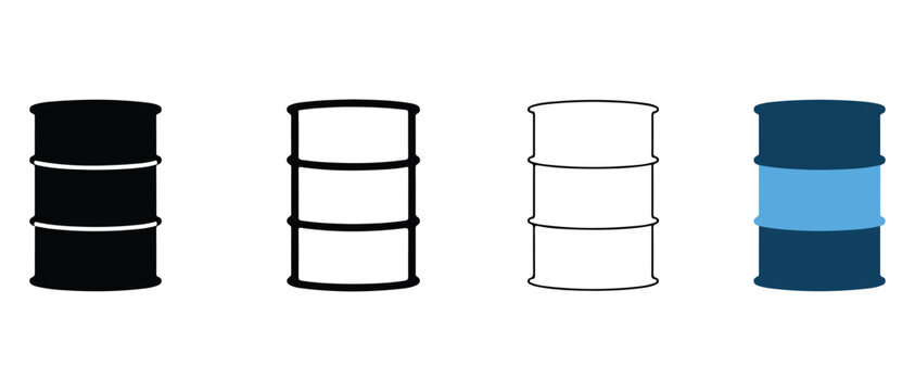 oil drums on white background industrial storage containers  oil storage  industrial equipment