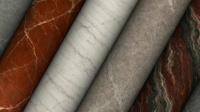 Architectural columns carved from luxury marble revealing exceptional stone texture refined natural beauty and polished mineral surfaces