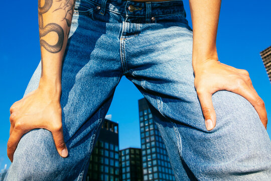 Low Angle Denim Fashion Detail