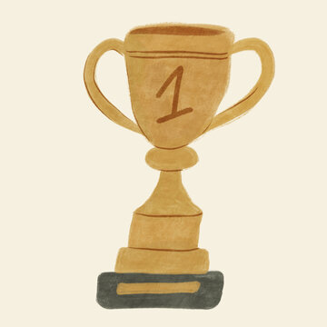 Hand drawn trophy