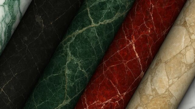 Stunning rotating columns made from elite marble highlighting luxurious natural veining refined polished texture and enduring architectural appeal