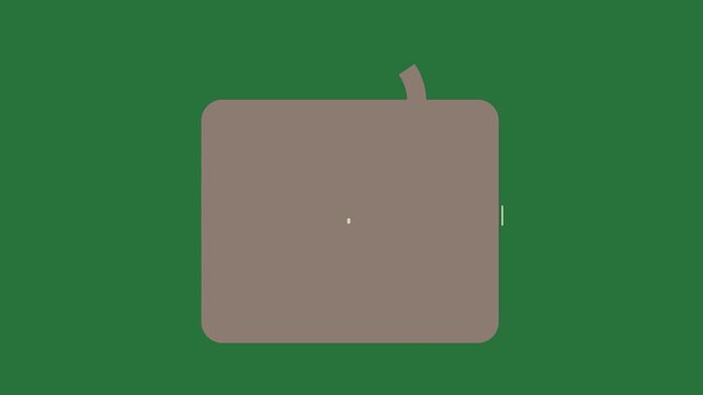 green border square shaped object briefcase icon green screen animated chromakey layers style emotion composition design illustration
