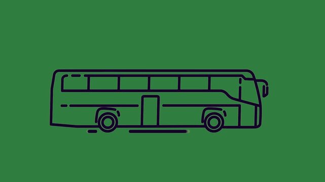 green screen black truck bus icon animated chromakey emotion composition creative colorful elements backgrounds design illustration