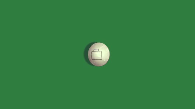 green screen football ball metal button animated chromakey figure colorful composition cartoonish design elements backgrounds illustration