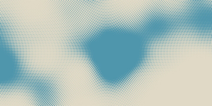 Radial halftone pattern with concentric circles of dots  abstract background. An abstract image featuring a radial pattern of dots that form concentric circles.