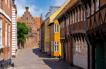Fototapeta premium Ribe, älteste Stadt Dänemarks, Stadtansicht