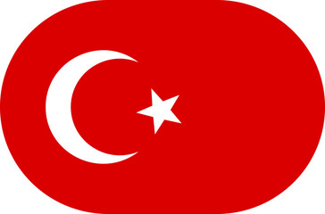Obraz premium turkey Flag oval shape