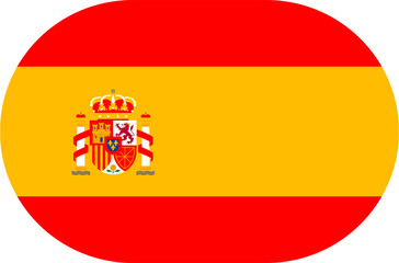 Obraz premium spain Flag oval shape