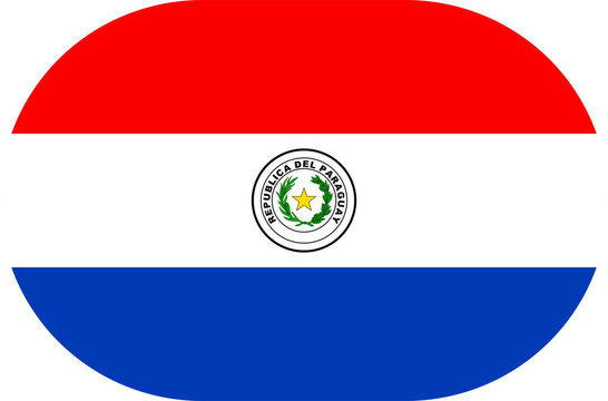 paraguay Flag oval shape