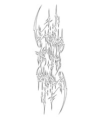 Fototapeta premium tribal cybersigilism tattoo