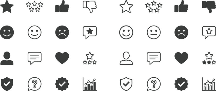 A collection of various social media icons and symbols displayed