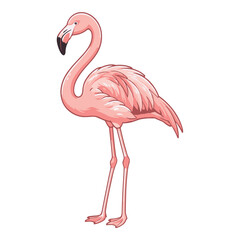 pink flamingo isolated on vector illustration © Desi