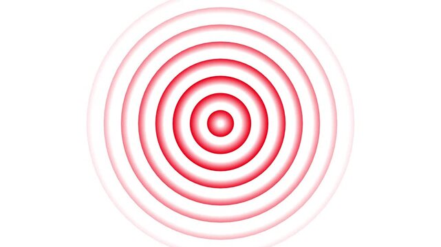4K Radio waves animation on black background. network tower produced radio wave concept. Radio waves waves background. network tower produced radio wave concept. Radio Waves in Circle Form, Radio wave