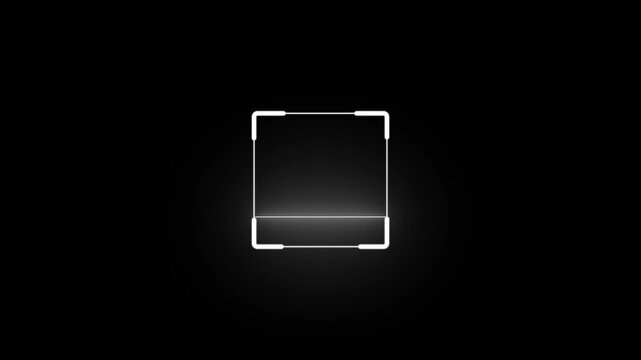Scanner icon animation isolated scanner neon shine icon animation .fingerprint biometric scanning animation.