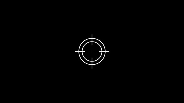 Target icon animation. sniper target. 4k video