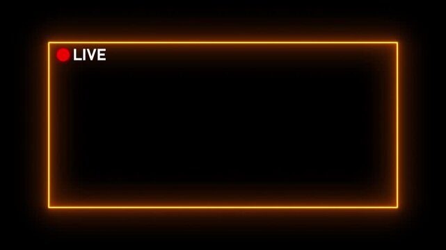 Live streaming sign icon animation. online camera recording overlay animation, live streaming, broadcasting, online stream animation.