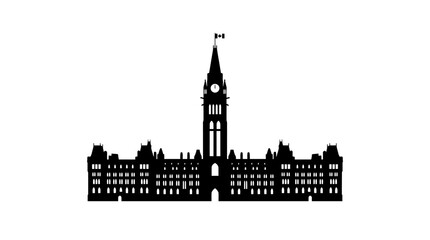 Obraz premium The Parliament Hill buildings stand prominently in Ottawa, Ontario, Canada, showcasing architectural grandeur.