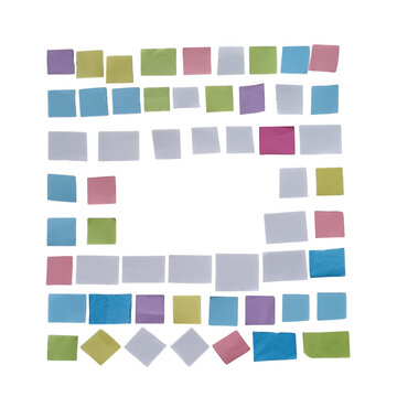 Colorful geometric pattern with circles and rectangles design