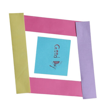 Colorful gift box with envelope and paper icon illustration with torn paper and crafted card design